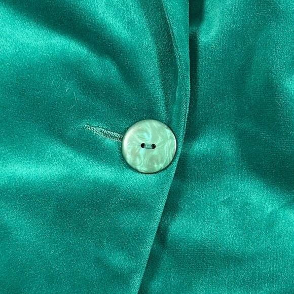 Kim Rogers Women's Long Sleeve Soft Green Corduroy Blazer Top Jacket Size 10P - Picture 6 of 12